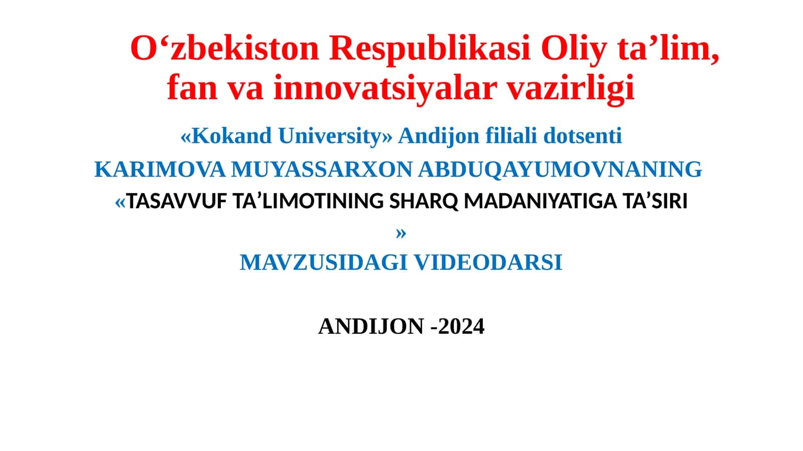 TASAVVUFTAʼLIMOTININGSHARQ MADANIYATIGA TA’SIRI 1