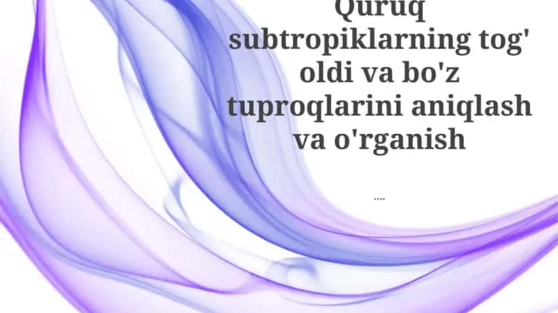 Quru subtropik etagi tuproqlari 1