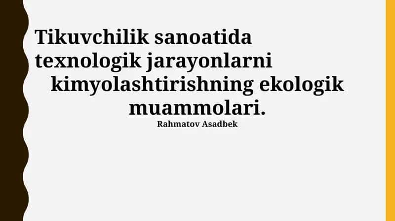 Ekologik muammolar 1