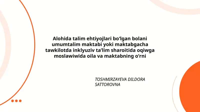 Alohida talim ehtiyojlari 1
