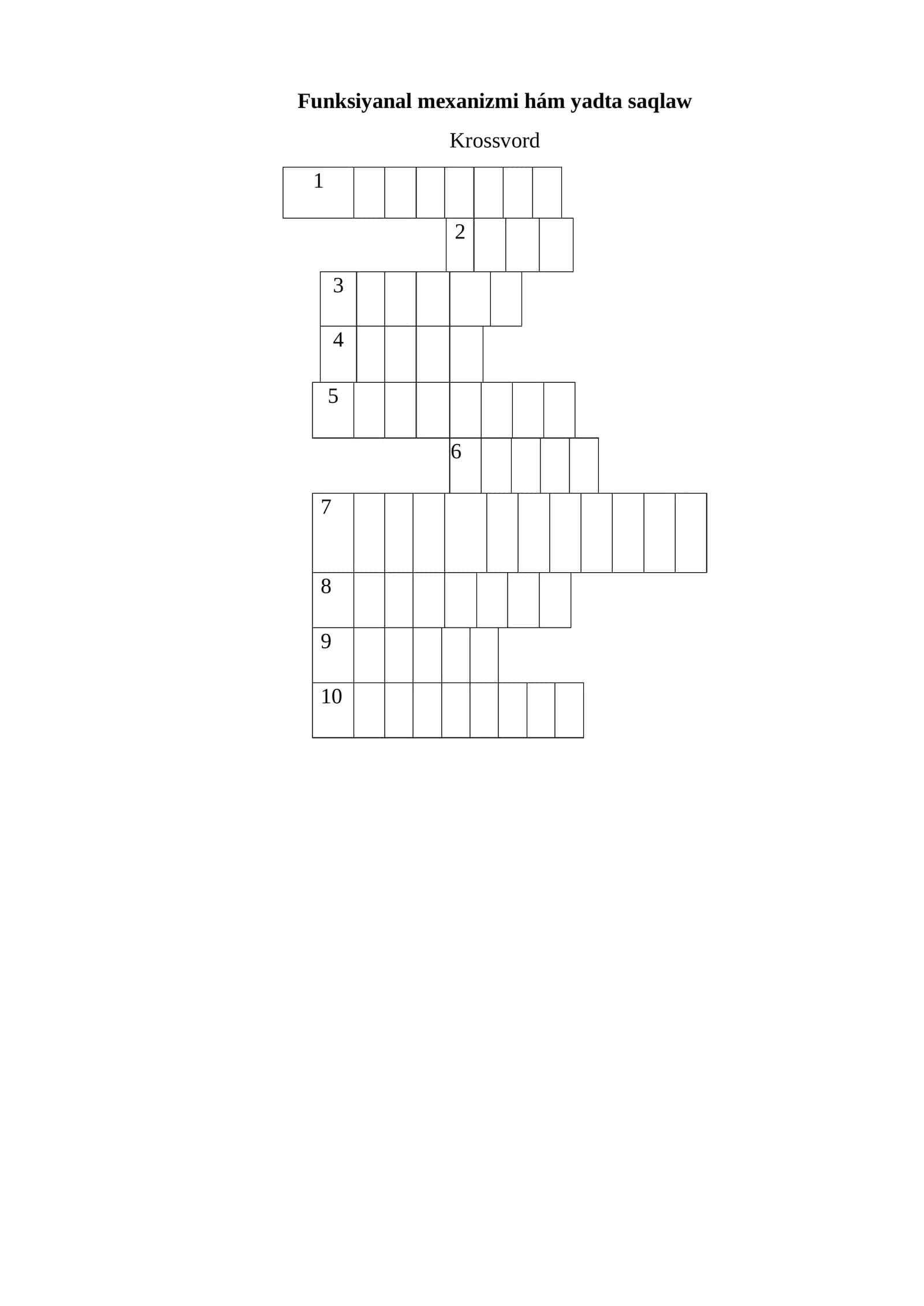 Krossvord 1