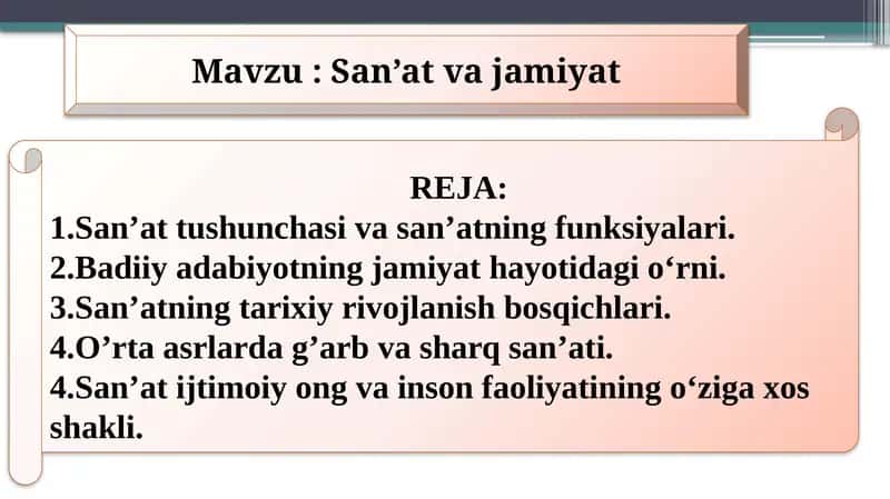 San’at va jamiyat 1