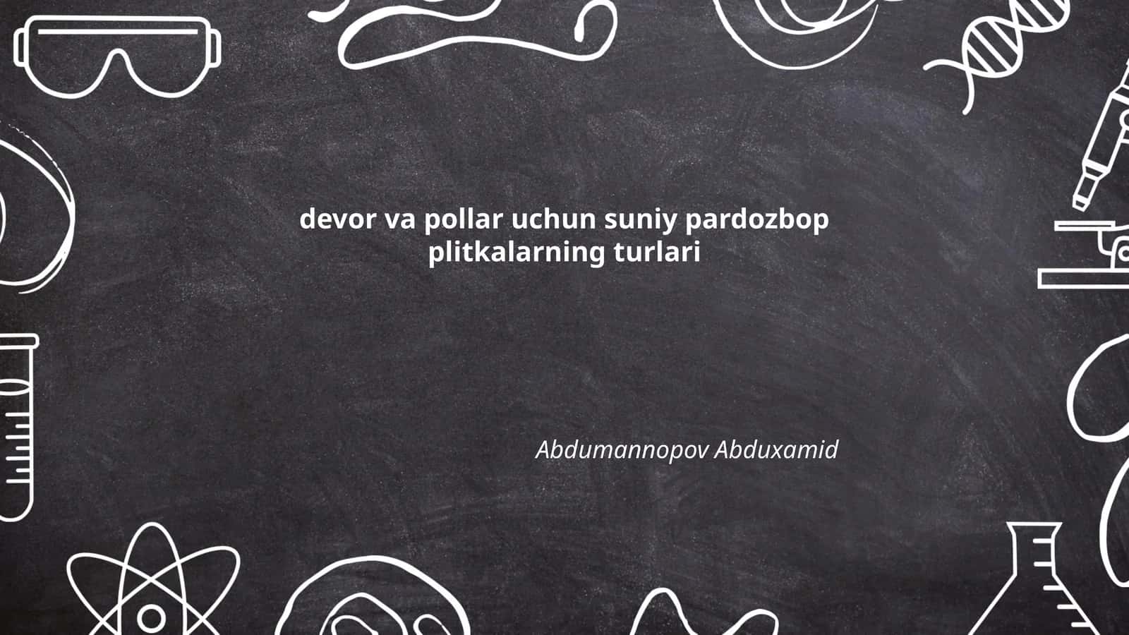Devorga mo'ljallangan suni pardozbop plitkalar 1