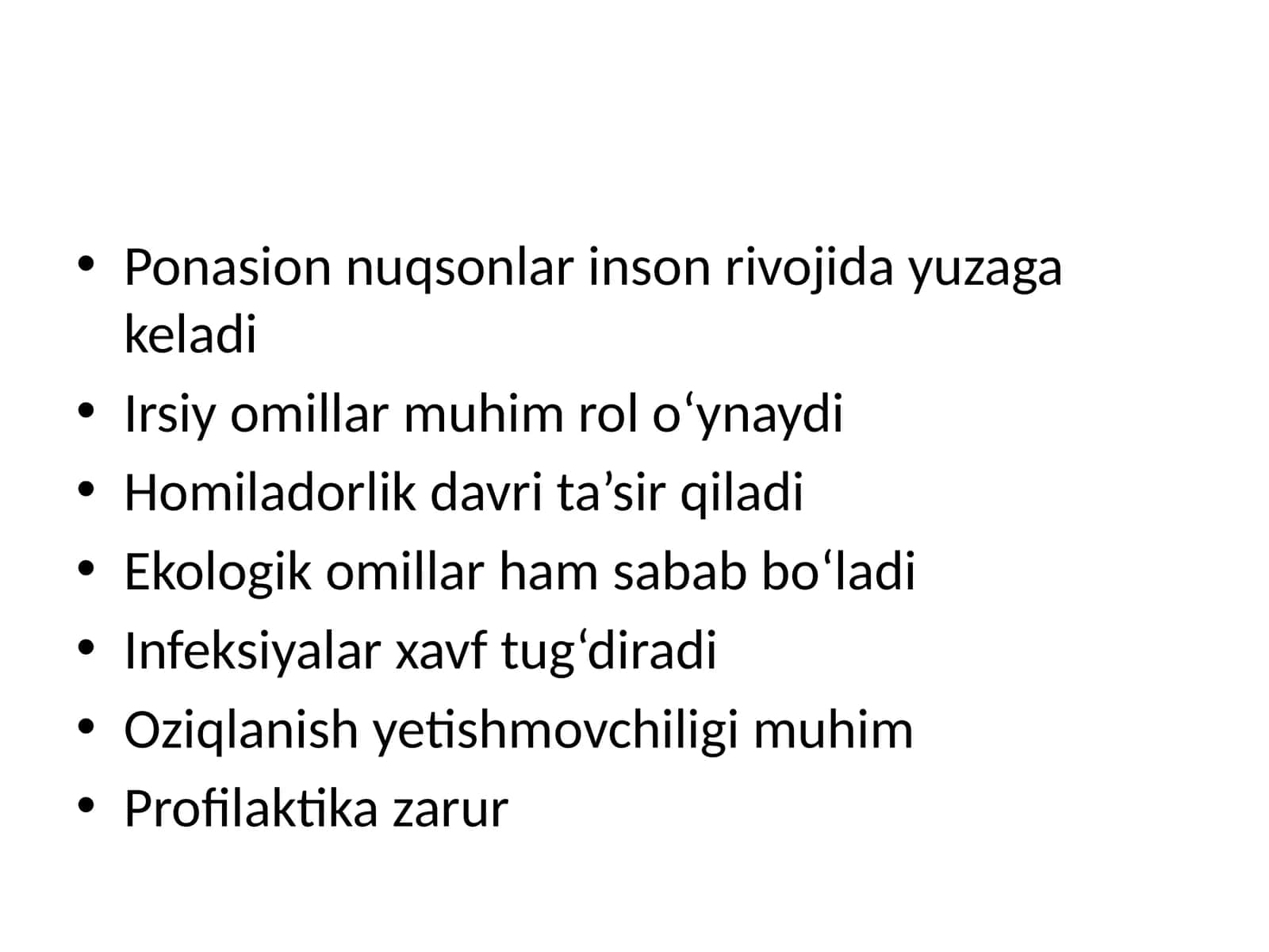 Tishlardagi ponasion nuqson etiologiyasi 1