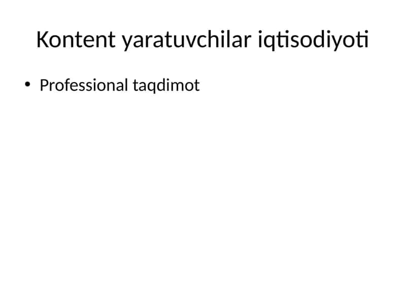 Kontent yaratuvchilar iqtisodiyoti 1