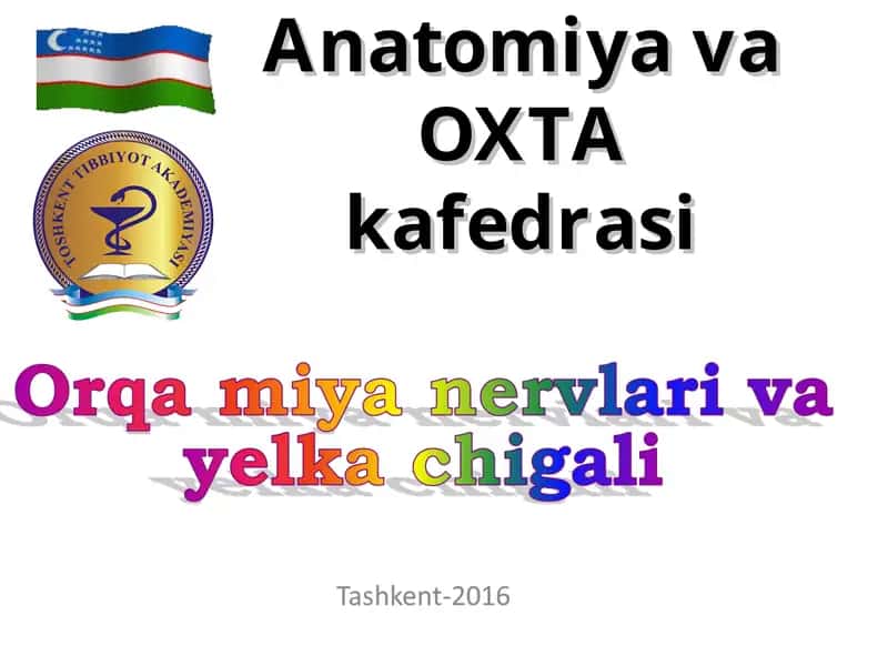 Anatomiya va OXTA kafedrasi 1