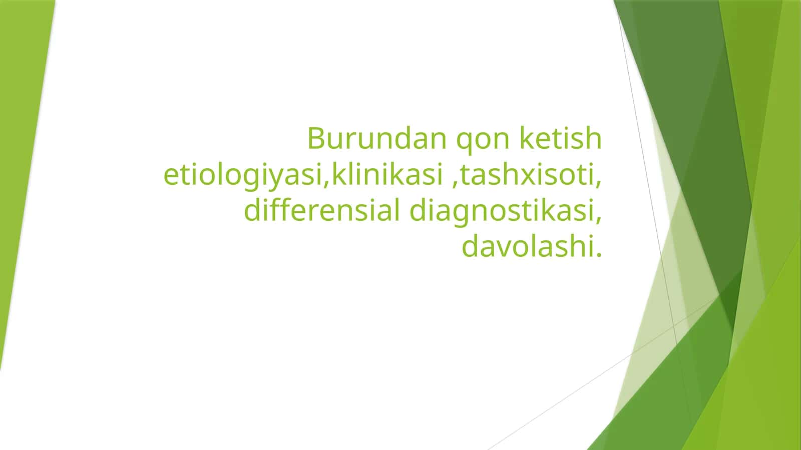 Burundan qon ketishi 1