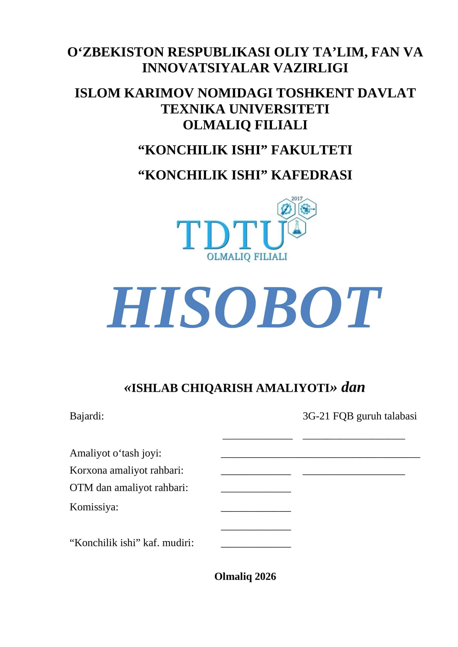 HISOBOT 1