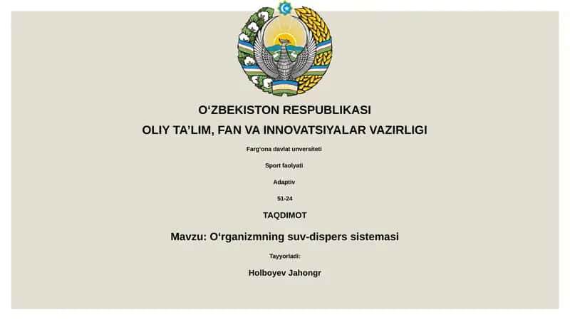 Organizmning suv-dispers sistemasi 1