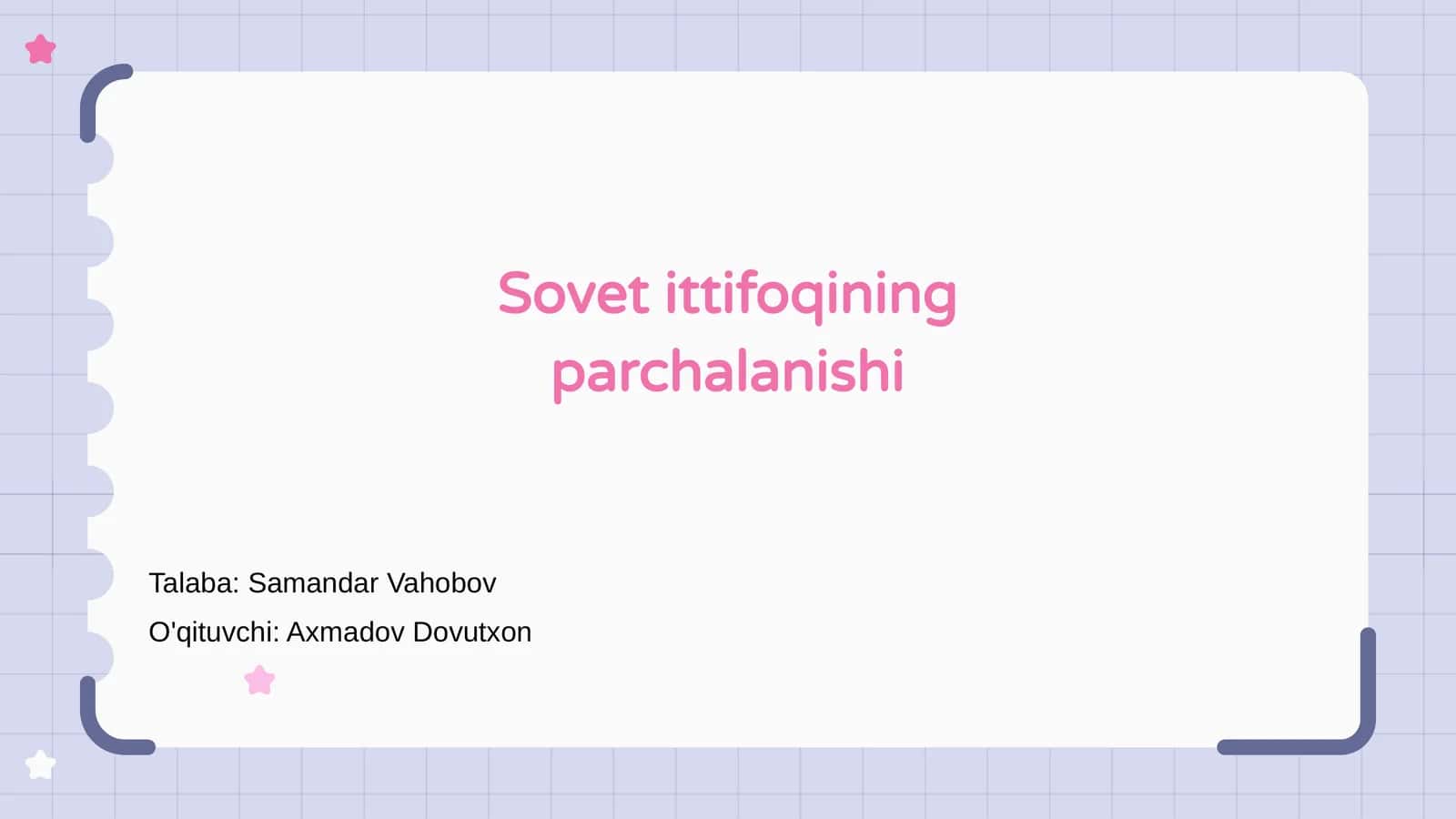 Sovet Ittifoqining Parchalanishi 1