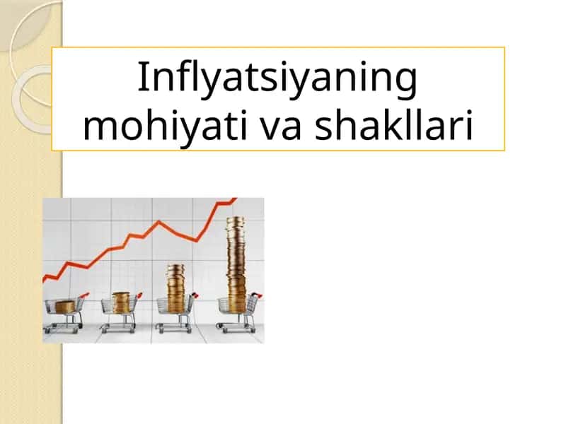 Inflyatsiyaning mohiyati va shakllari 1