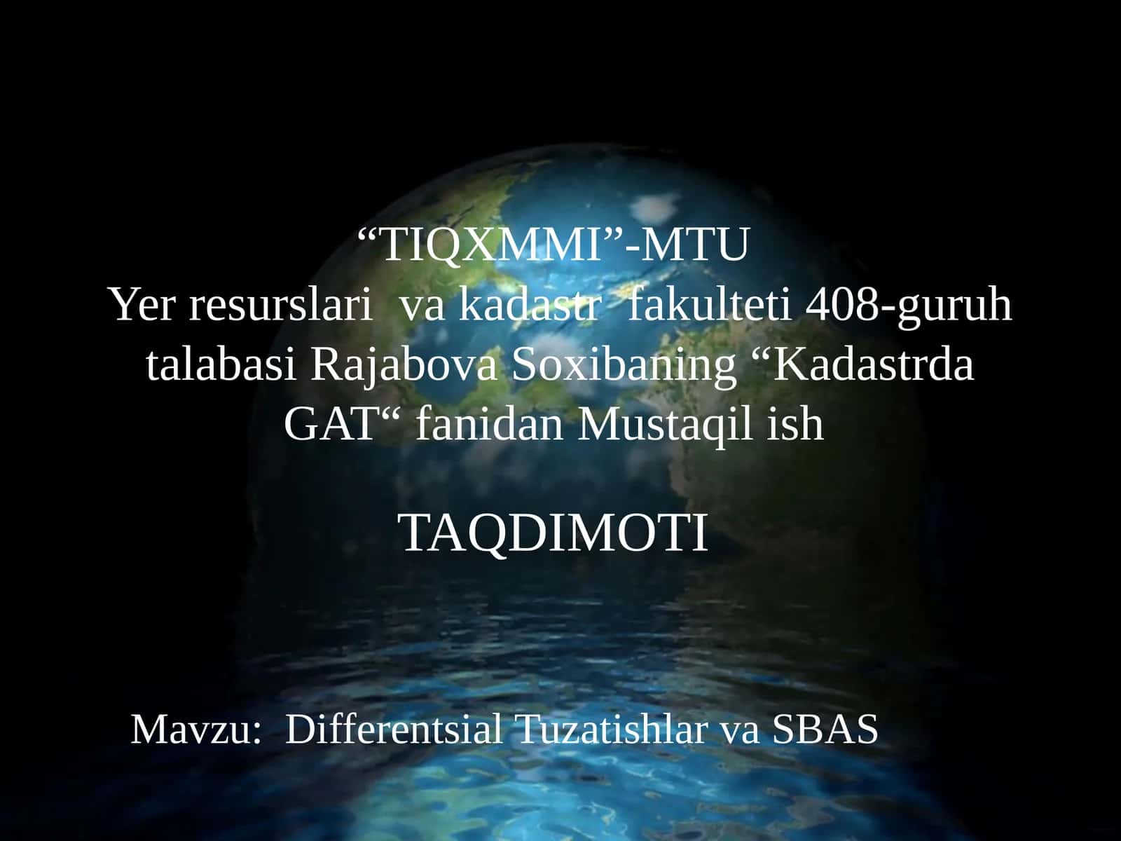 Differentsial Tuzatishlar va SBAS 1