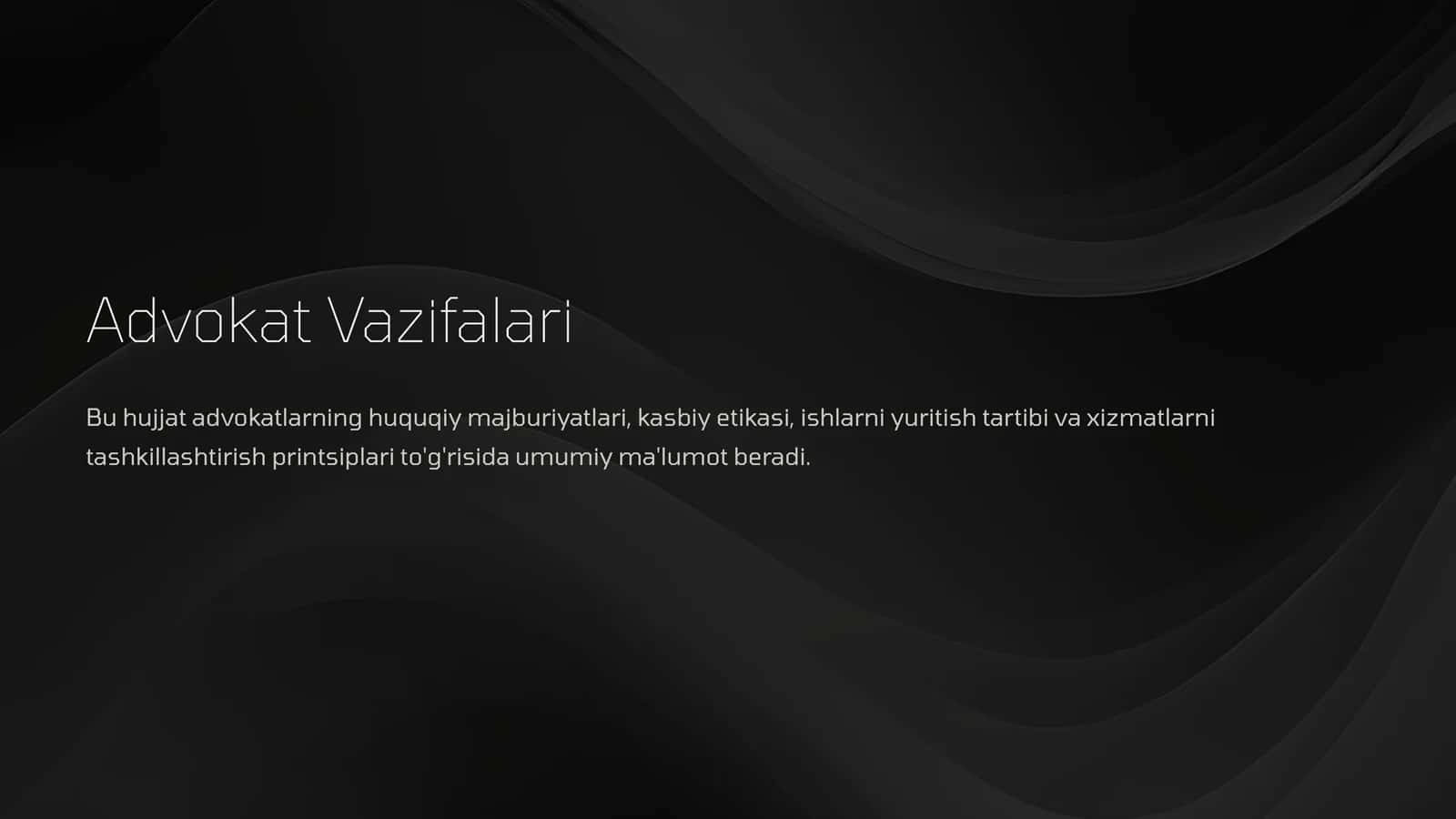 Advokat Vazifalari 1