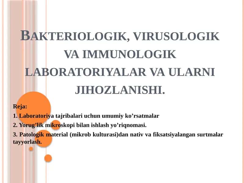 Laboratoriya jihozlarining umumiy ko'rsatmalar 1