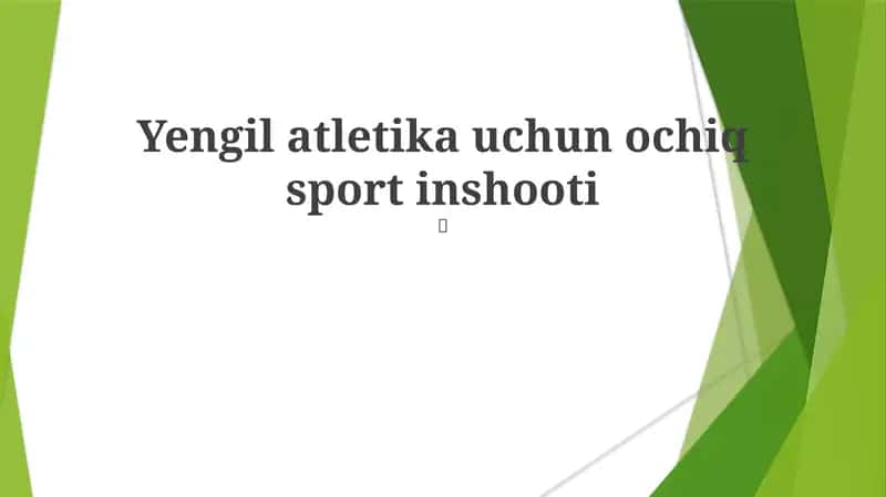 Yengil atletika uchun ochiq sport inshooti 1