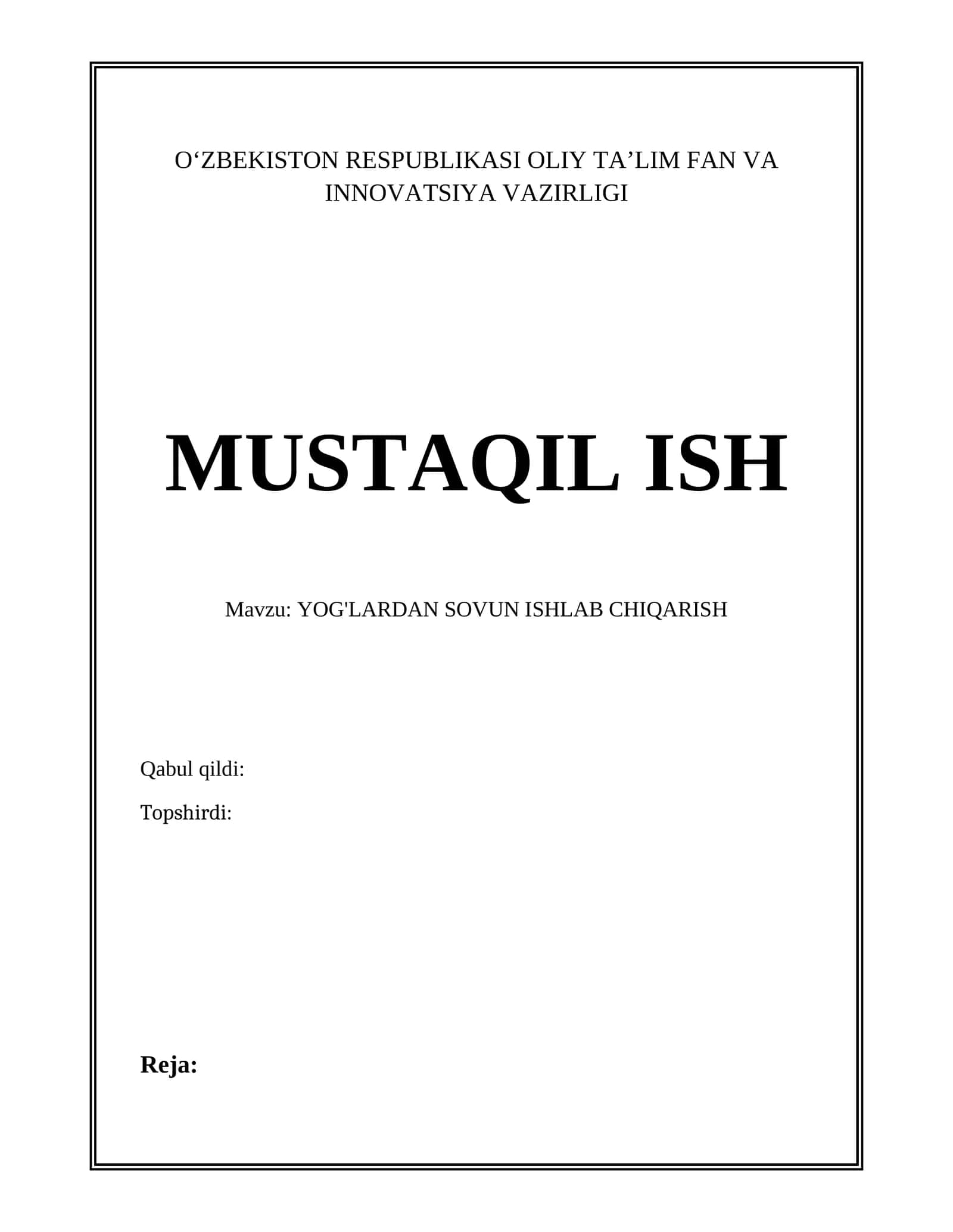 Yog'lardan sovun ishlab chiqarish 1