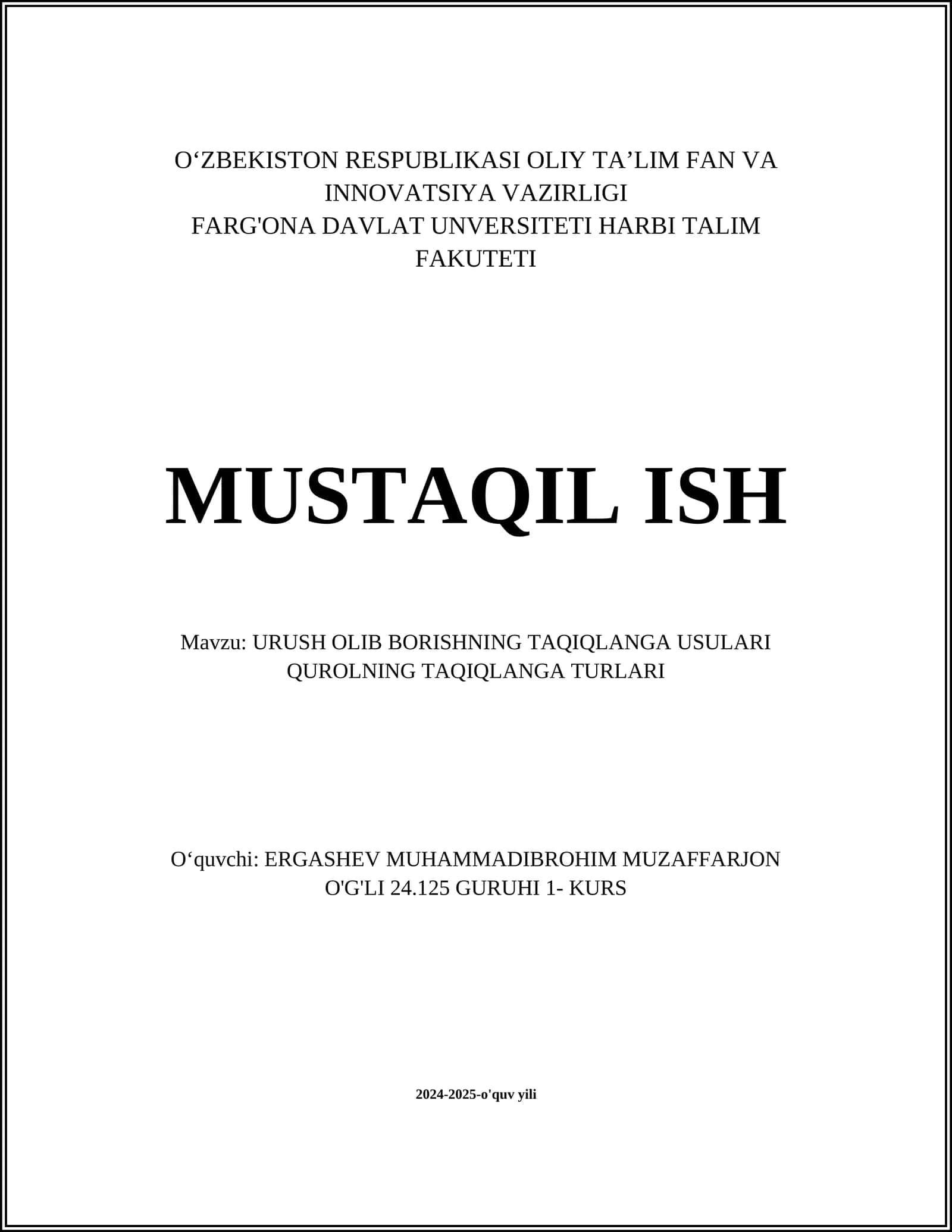 Qurol olib yurganlik uchun jazolar 1