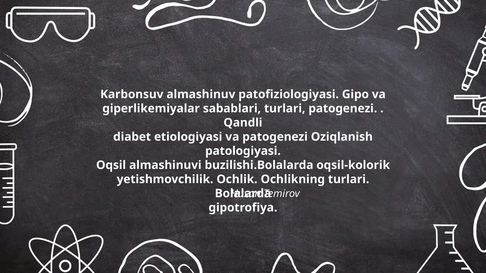 Karbonsuv almashinuv patofiziologiyasi 1