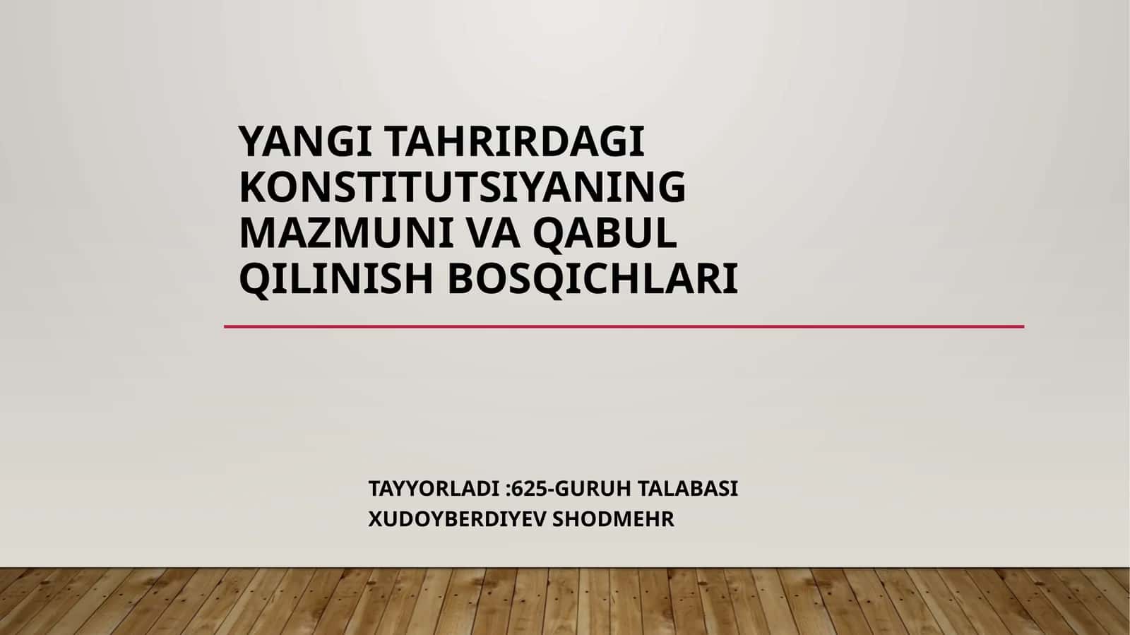 YANGI TAHRIRDAGI KONSTITUTSIYANING MAZMUNI VA QABUL QILINISH BOSQICHLARI 1