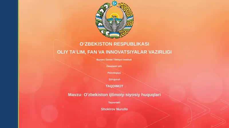 O'zbekiston ijtimoiy-siyosiy huquqlari 1