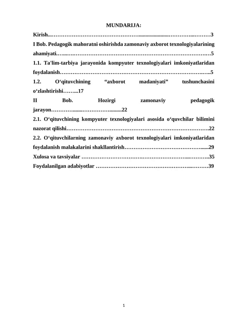 o'qituvchi pedagogik faoliyatida kompyuter texnologiyalaridan foydalanish 1