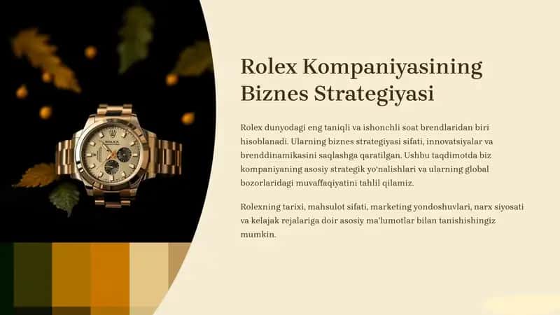 Rolex Kompaniyasining Biznes Strategiyasi 1