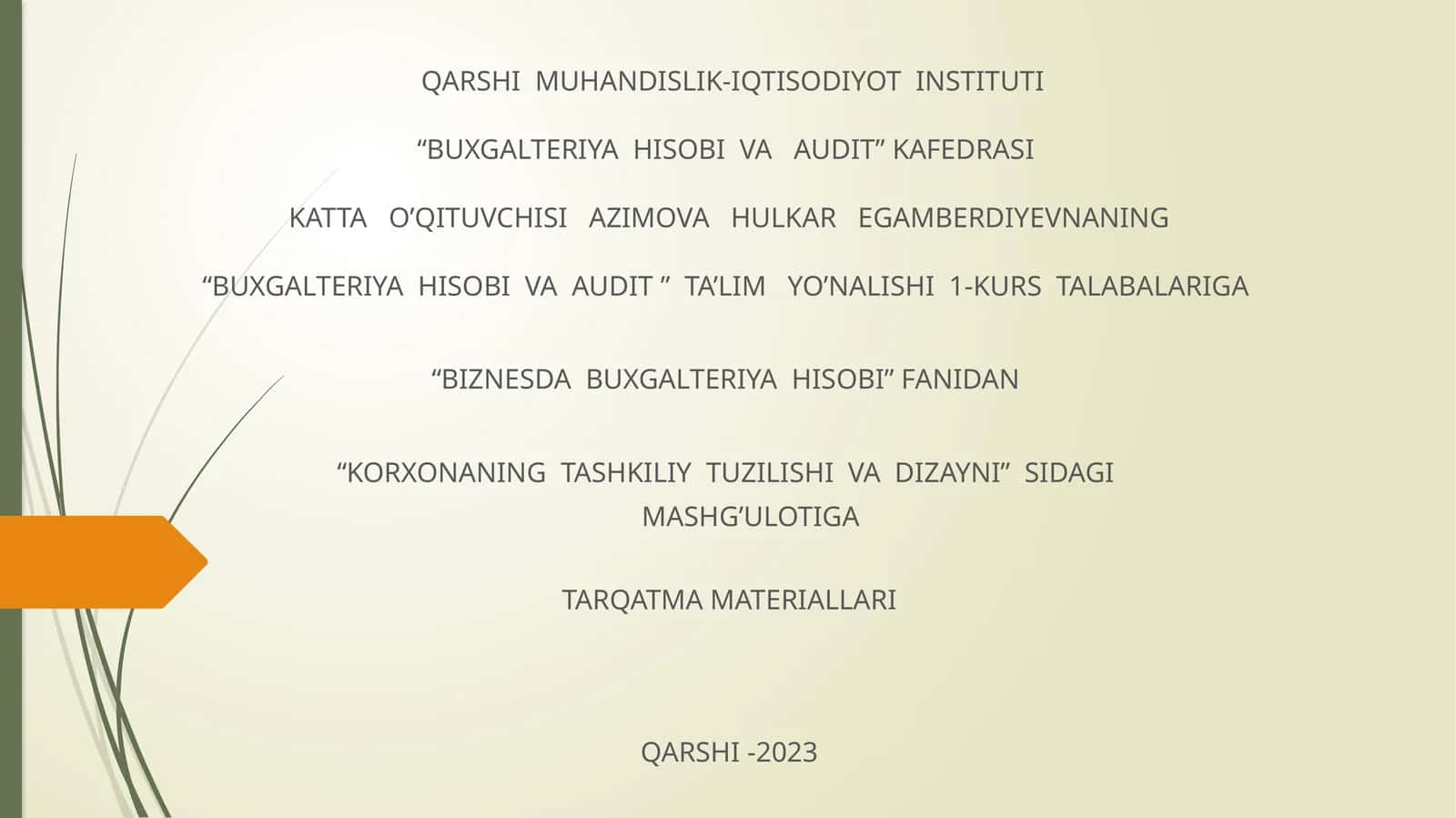 KORXONANING TASHKILIY TUZILISHI VA DIZAYNI 1