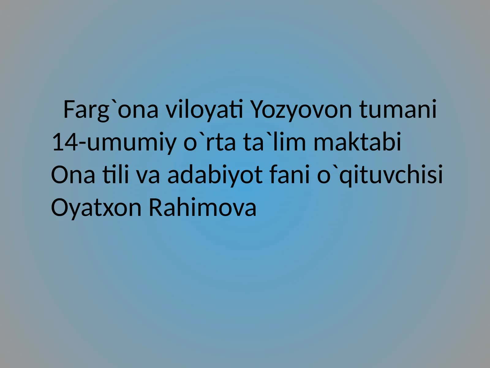 Ona tili va adabiyot fanidan taqdimot 1