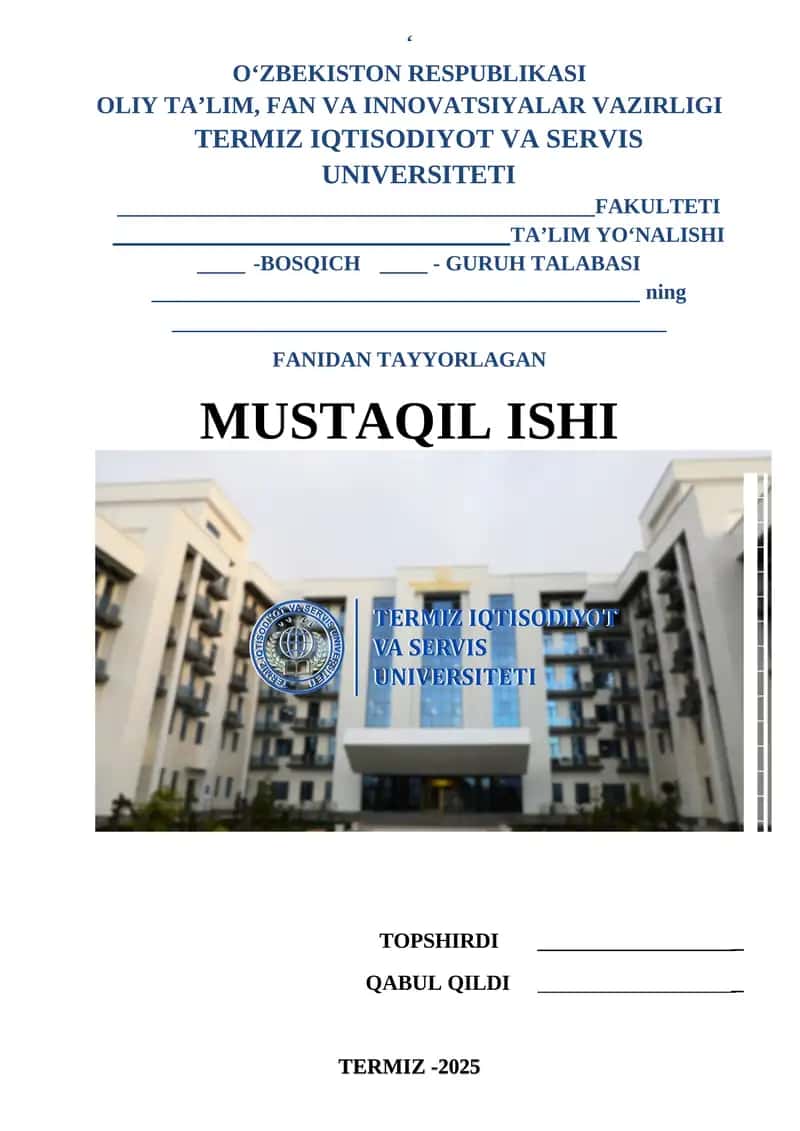 MUSTAQIL ISHI 1