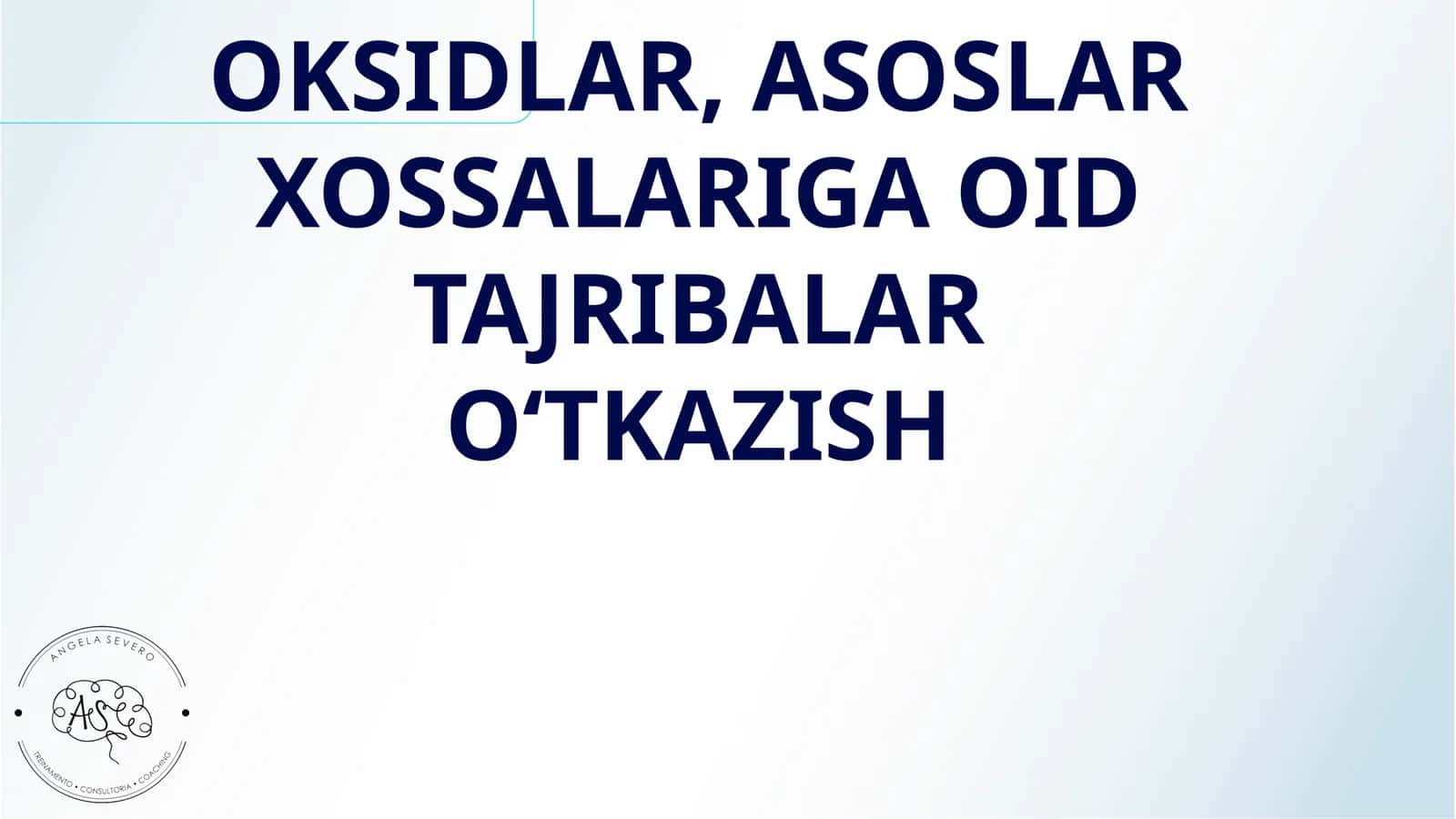 Oksidlar, asoslar xossalariga oid tajribalar oʻtkazish 1