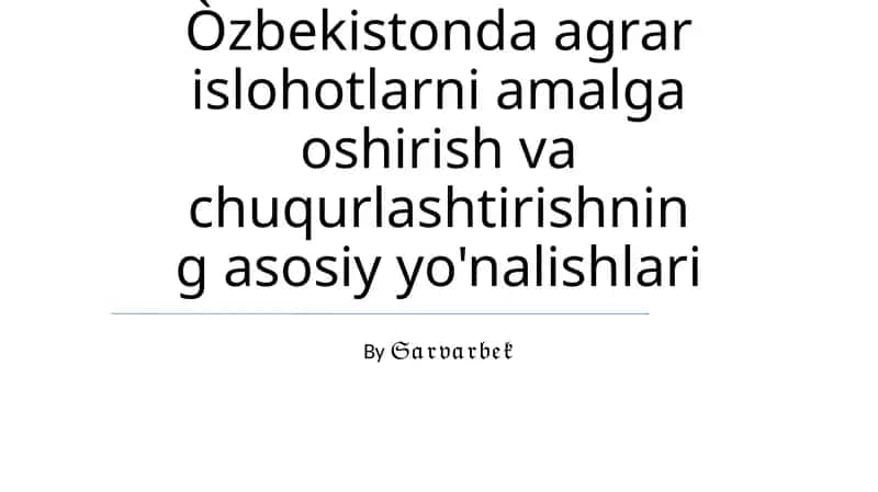 agrar islohotlar 1