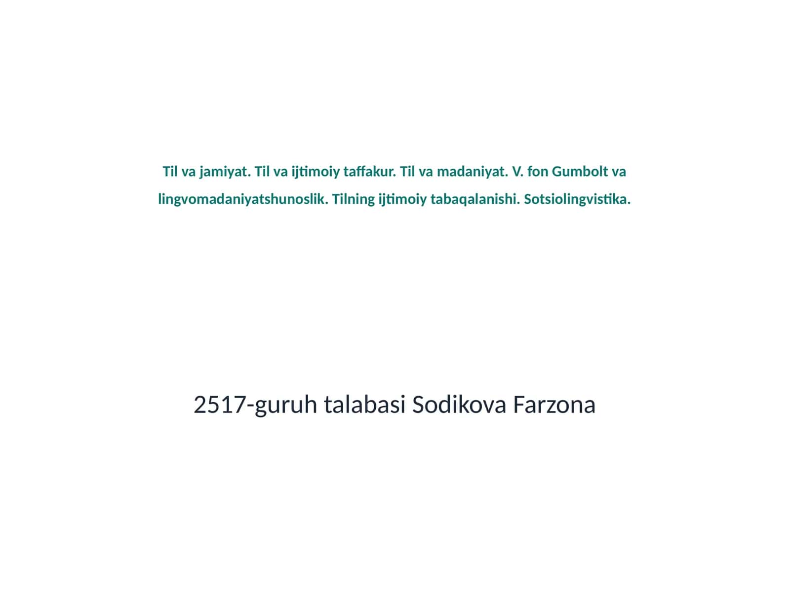 Til va Jamiyatning O'zaro Ta'siri 1