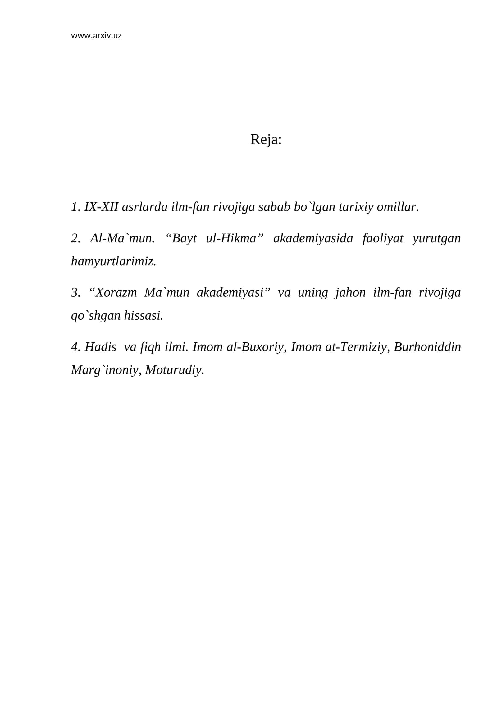 IX-XII asrlardagi ilm-fan rivoji 1