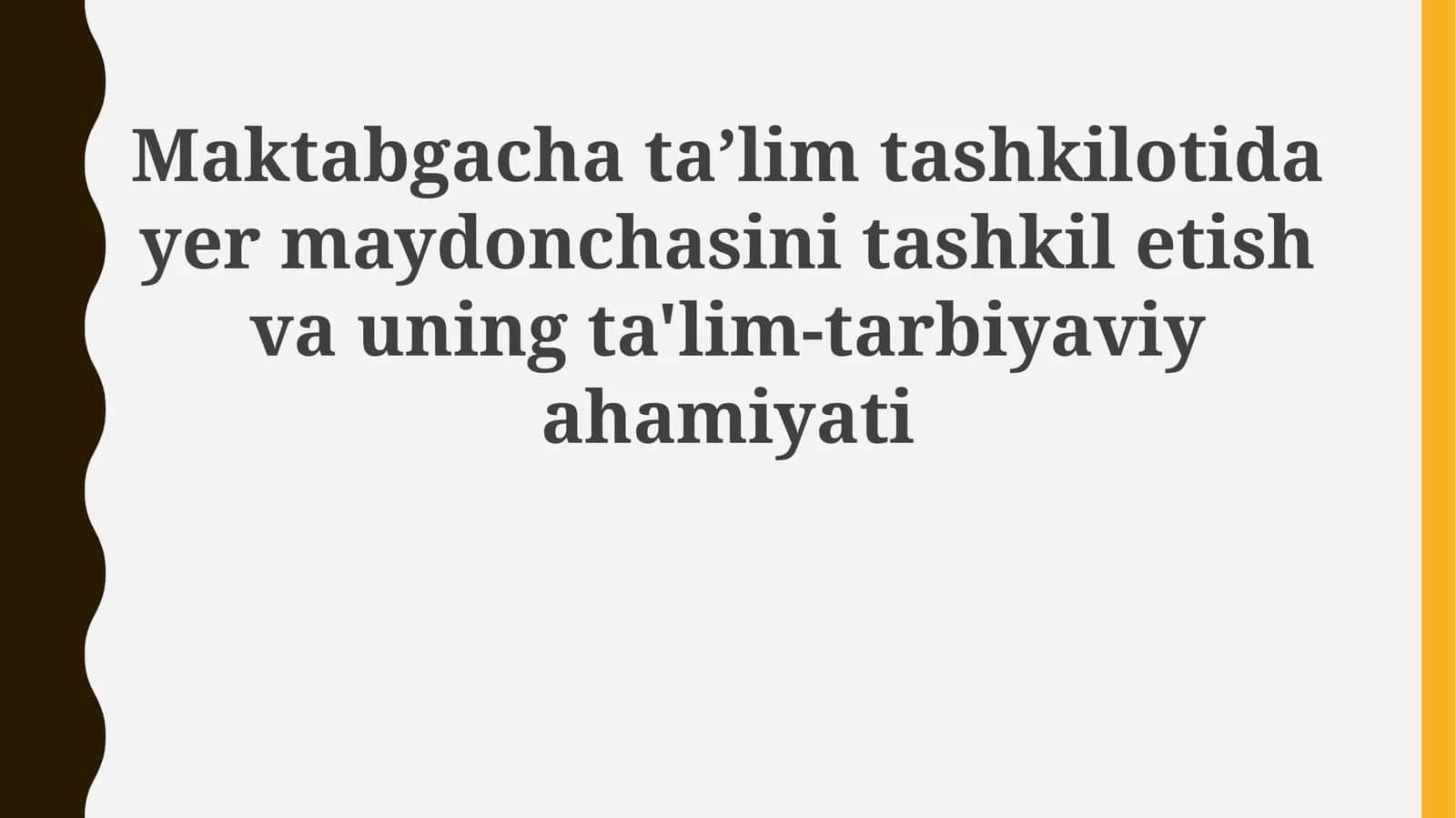 Maktabgachataʼlim Tashkilotida Yer Maydonchasini Tashkil Etish Va Uning Ta'lim-Tarbiyaviyahamiyati 1