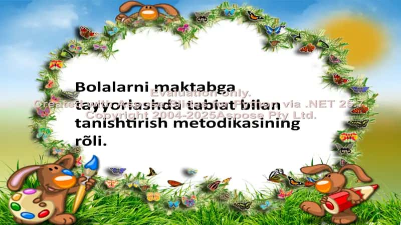 Bolalarni maktabga tayyorlashda tabiat bilan tanishtirish metodikasi 1
