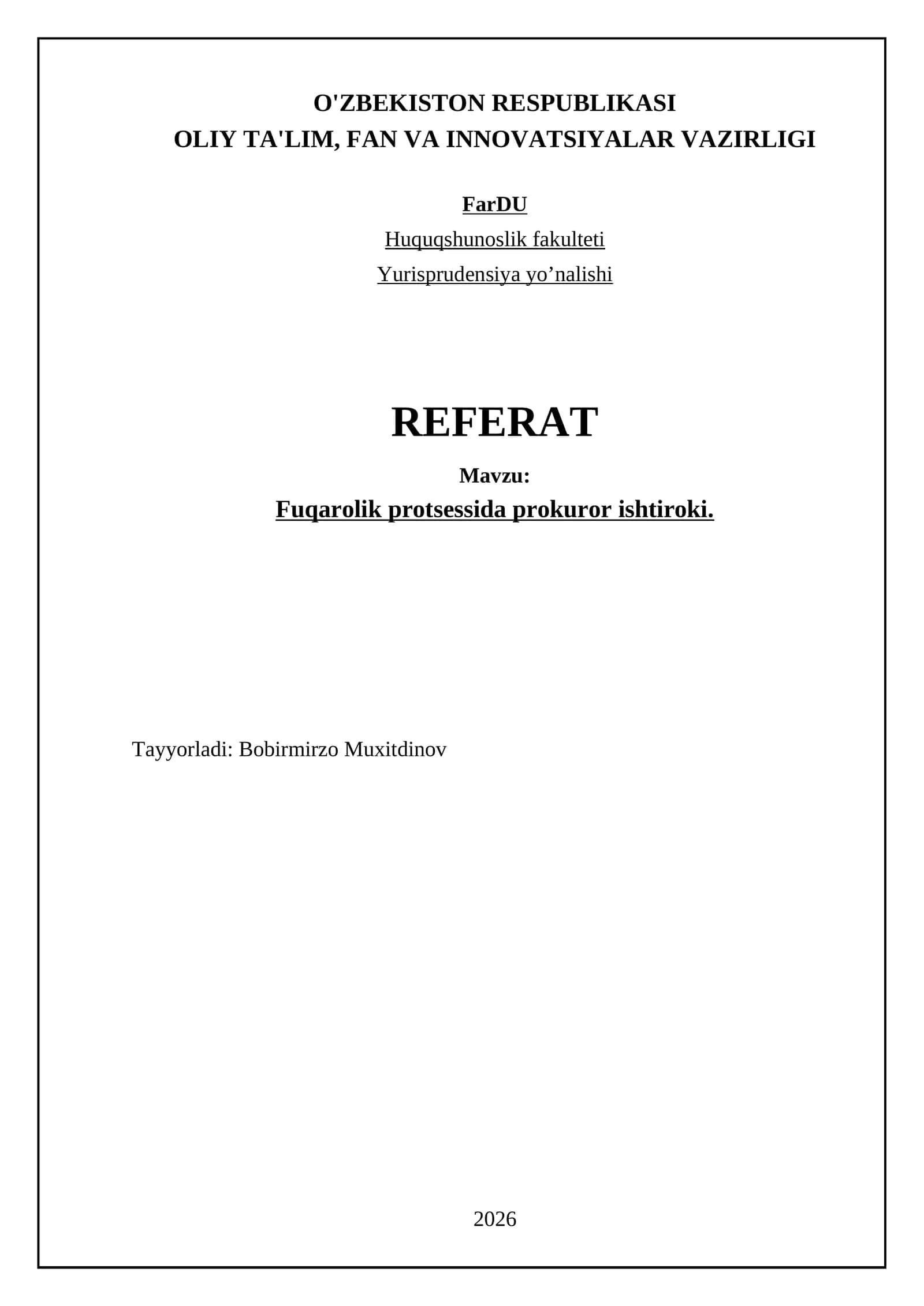 Fuqarolik Prokurori 1