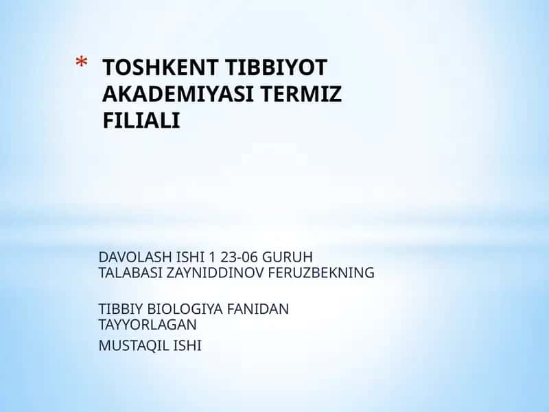Odam Embriologiyasi 1