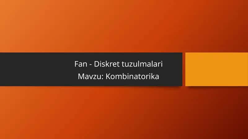Kombinatorika 1