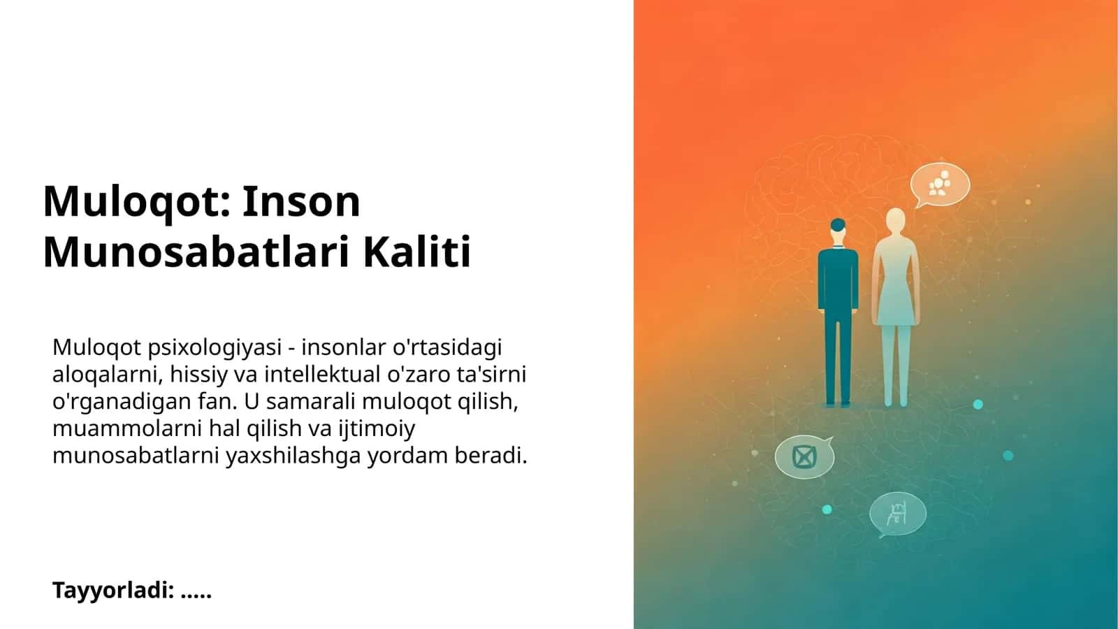 Muloqot: Inson Munosabatlari Kaliti 1