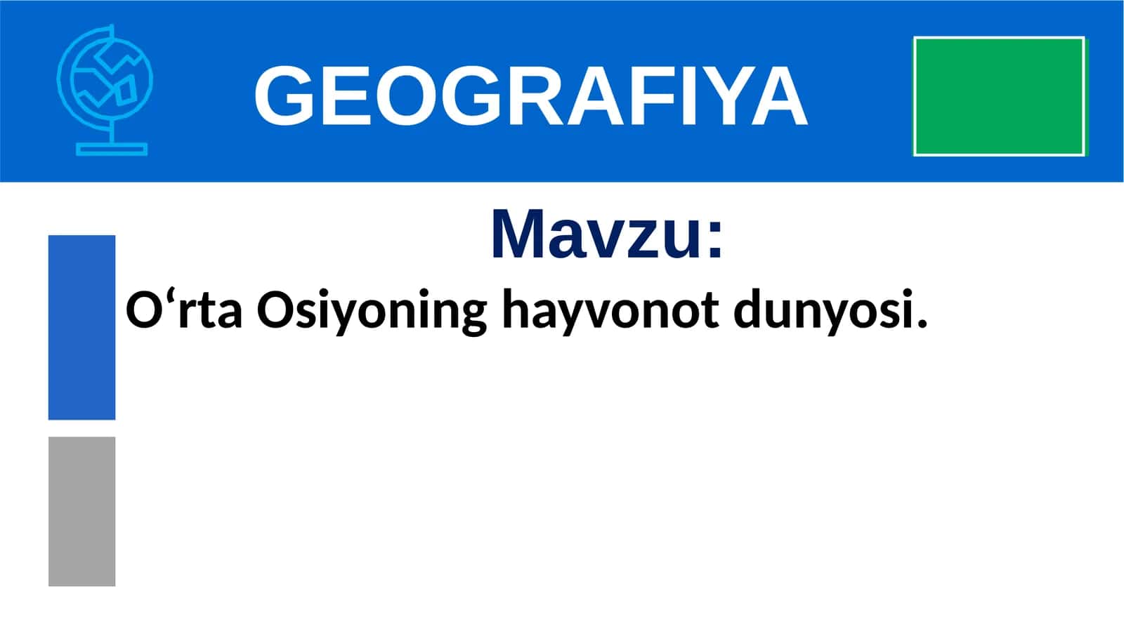 O‘rta Osiyoning hayvonot dunyosi 1