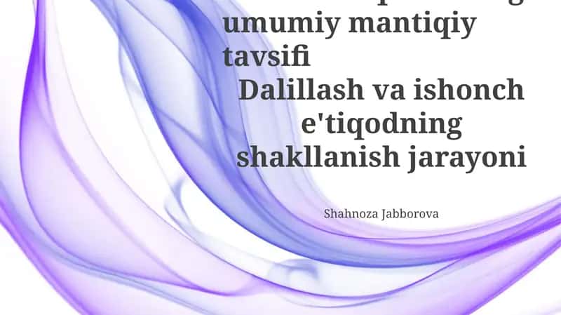 Mantiq va Fikrlash Asoslari 1