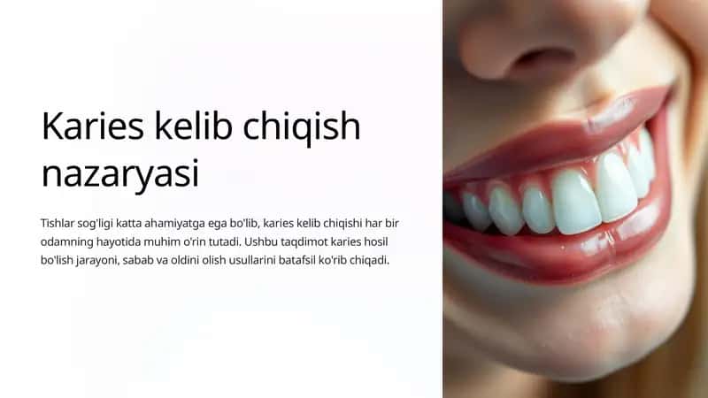 Karies kelib chiqish nazaryasi 1