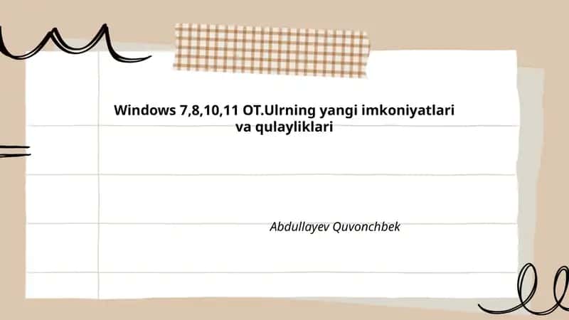 Windows 7,8,10,11 OT 1