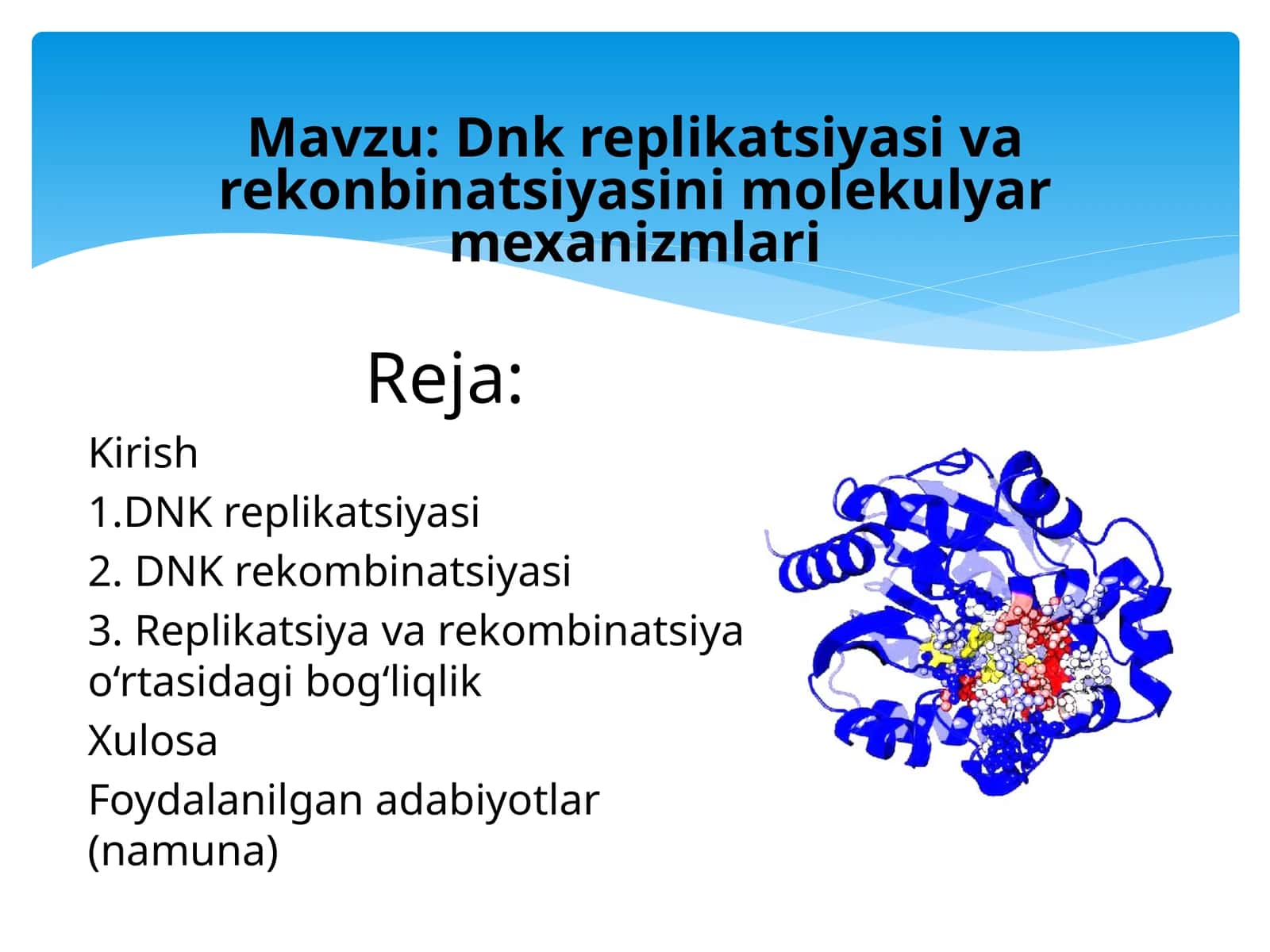 Dnk replikatsiyasi va rekonbinatsiyasini molekulyar mexanizmlari 1