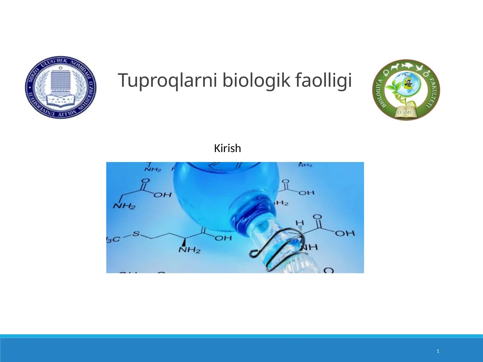 Tuproqlarni biologik faolligi 1