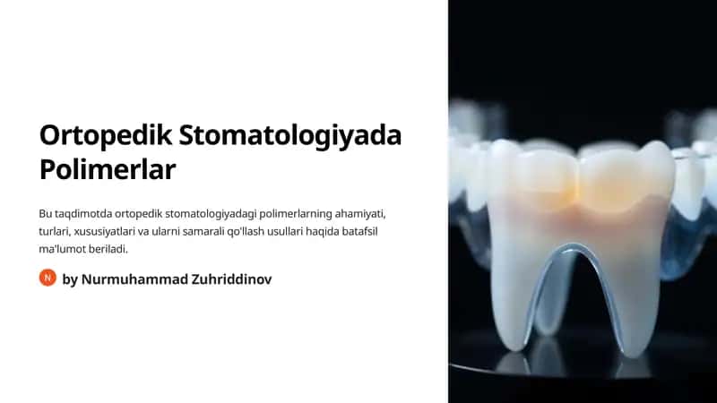 Ortopedik Stomatologiyada Polimerlar 1