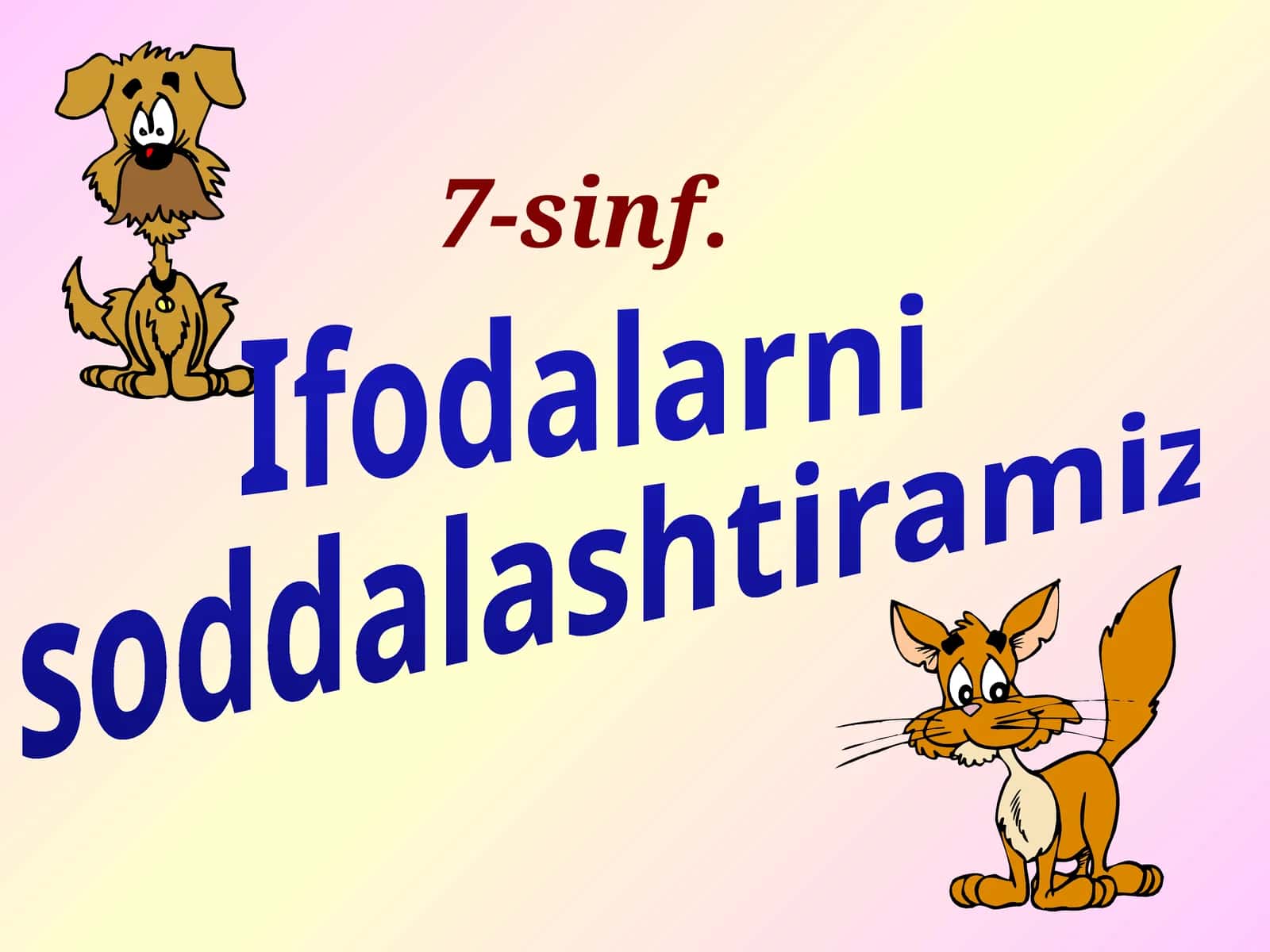 Ifodalarni soddalashtiramiz 1