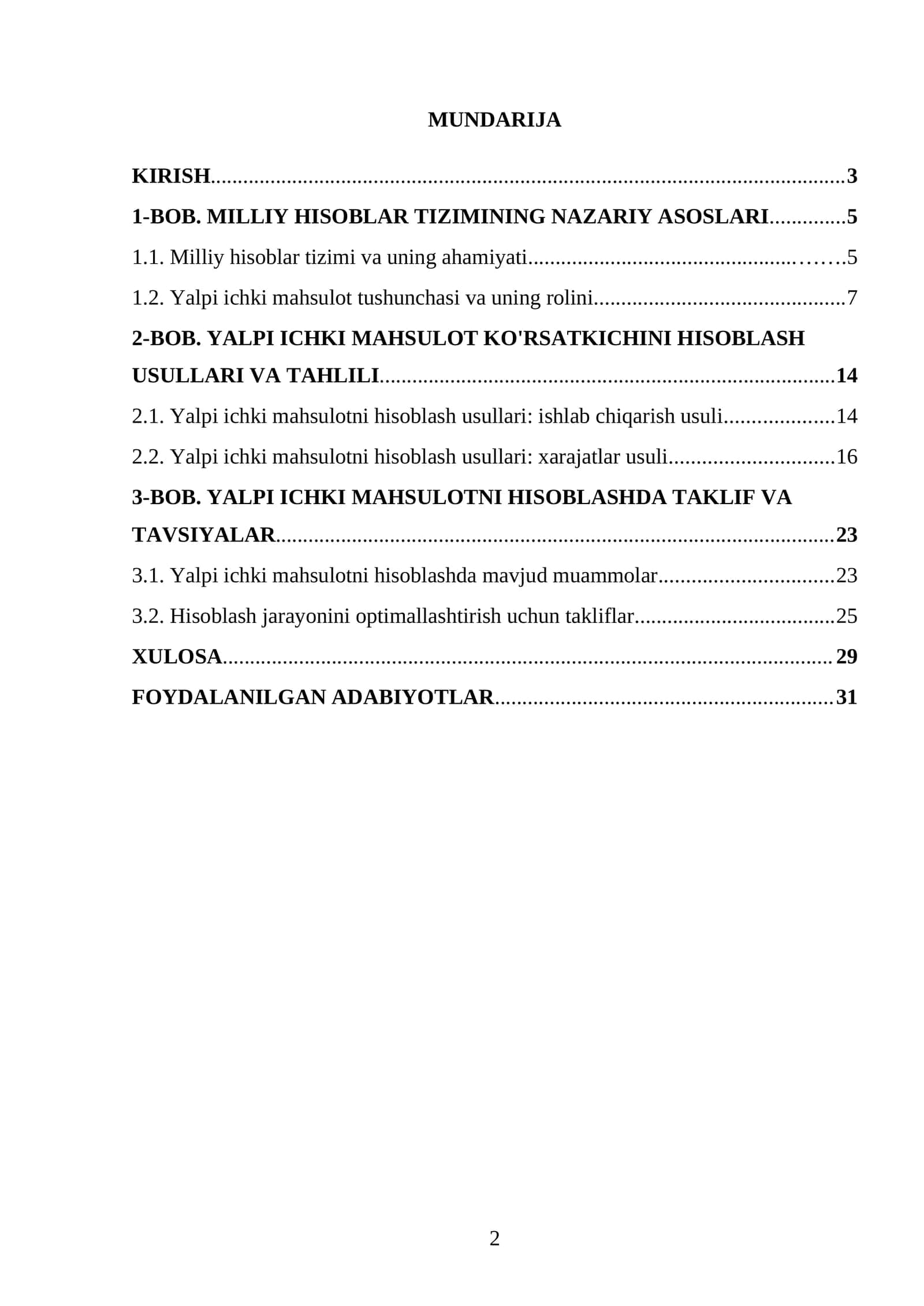 MILLIY HISOBLAR TIZIMINING NAZARIY ASOSLARI 1