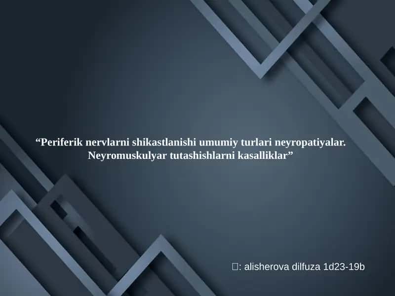 Periferik Nerv Sistemasi 1
