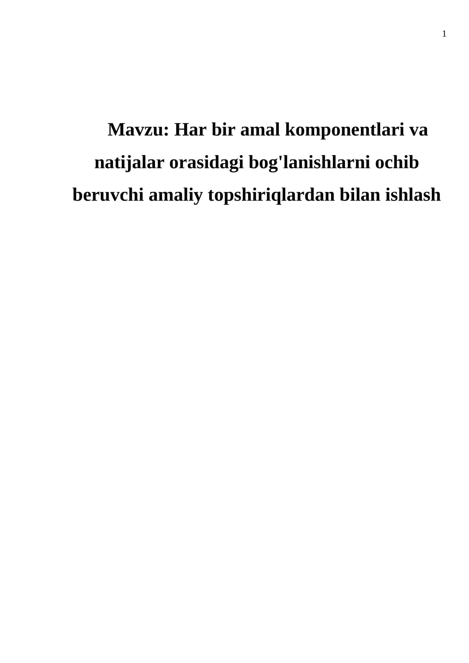 Arifmetik amallarni o'rgatish metodikasi 1